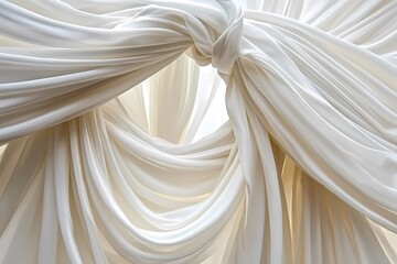 Obraz premium Elegant Cream Drapery with Soft Textures