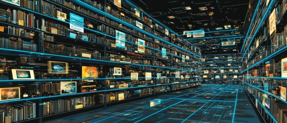 Obraz premium The Virtual Library, Digital Archiving and Preservation
