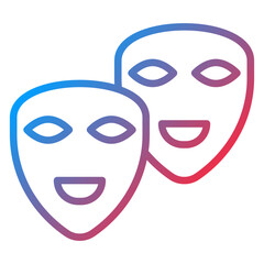 Theater Masks Icon Style