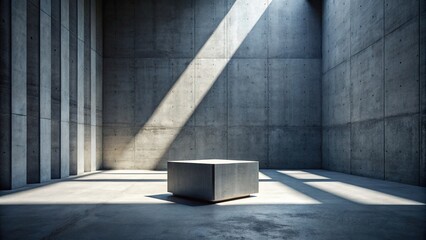 Black and White Abstract Concrete Podium for Urban Product Photography