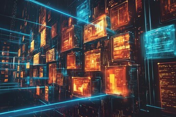 Fototapeta premium The Virtual Library, Digital Archiving and Preservation