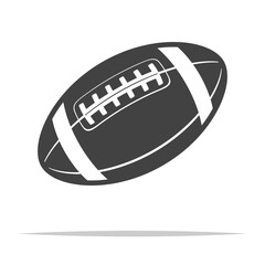 American football ball icon transparent vector isolated