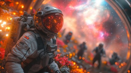 Obraz premium astronaut woman 
