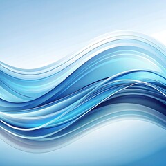 Fototapeta premium Abstract blue curve frame template Vibrant geometric background futuristic Wallpaper, Photo for Social Media x, Instagram, Facebook post. Ai Generated