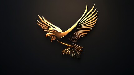 Obraz premium Intense eagle head illustration contrasted with dark moody background