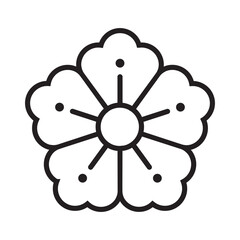 Mugunghwa flower icon outline © Amir