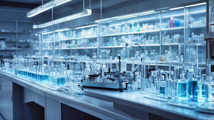 Hight tech laboratory with lab equipments