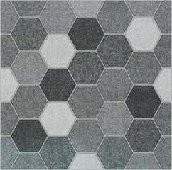 Obraz premium Hexagon mosaic seamless Wall and Floor with a modern abstract geometric pattern. 