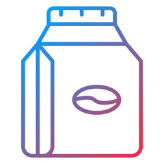 Coffee Bag Icon Style
