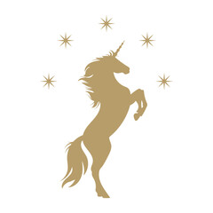 unicorn art vector gold yellow 