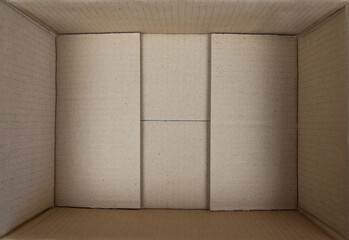 empty inside brown box carton paper package open packing