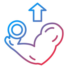 Muscle Gain Diet Icon Style