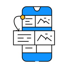 passage indexing seo line icon vector. passage indexing seo sign. isolated symbol illustration