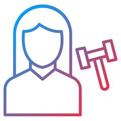 Judge Female Icon Style