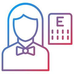 Optometrist Female Icon Style