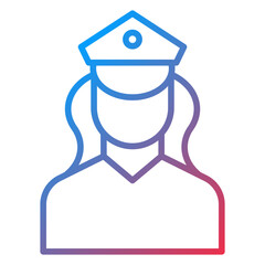 Policewoman Icon Style