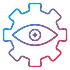 Automatic Eye Examination Icon Style