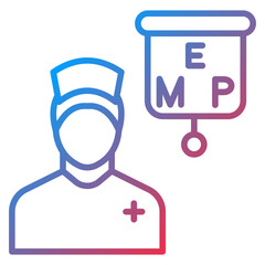 Ophthalmic Nurse Male Icon Style