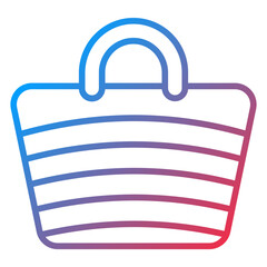 Beach Handbag Icon Style