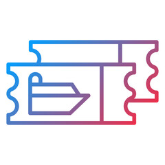 Cruise Ticket Icon Style