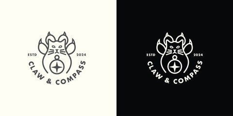 A minimalist cat logo