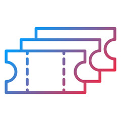 Flight Ticket Icon Style