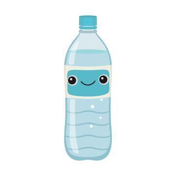 recommend clip art: Cute bottle with smiling face