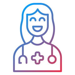 Female Doctor Icon Style