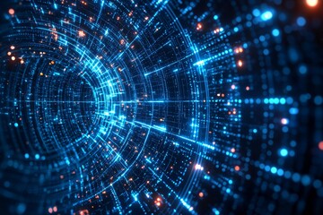 Digital Technology background of data and network created with Generative AI