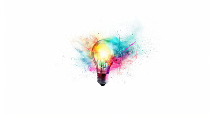 Obraz premium light bulb innovation strategy Social ecosystem trends ideas wallpaper Background