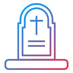 Fototapeta premium Cemetery Icon Style