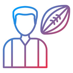 Obraz premium Rugby Player Icon Style