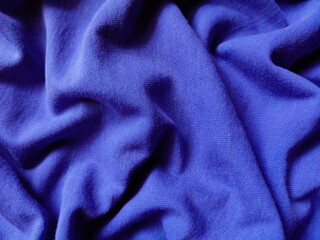 The texture and background of the fabric is blue
