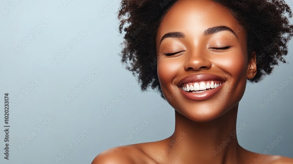 Canvas Prints Radiant Woman Smiling with Natural Beauty