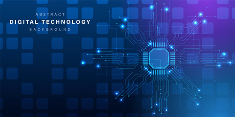 Blue abstract technology circuit lines background. business technology communication. Hi tech digital connection. high tech. science. modern technology business concept. futuristic background