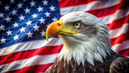 Fototapeta premium american flag and eagle