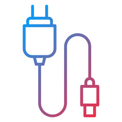 Fototapeta premium Smartphone Charger Icon Style