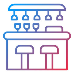 Bar Counter Icon Style