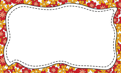 cute flower presentation template design