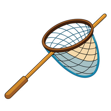 recommend clip art: Fishing net equipment vector illustration