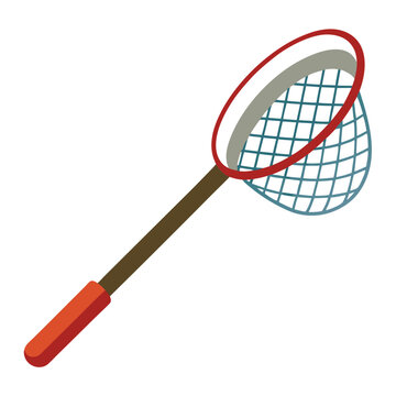 recommend clip art: Fishing net equipment vector illustration