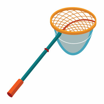 recommend clip art: Fishing net equipment vector illustration