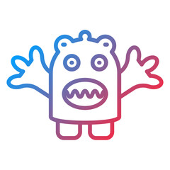 Cute Monster Icon Style