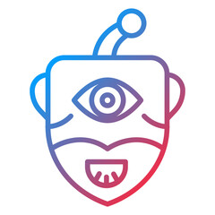 Cyclop Monster Icon Style