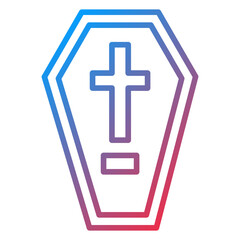 Fototapeta premium Coffin Icon Style