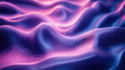Fototapeta premium Abstract Glowing Wave Background - Pink and Blue Digital Art