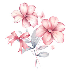 Fototapeta premium Coquette Garden Clipart Vector Illustration