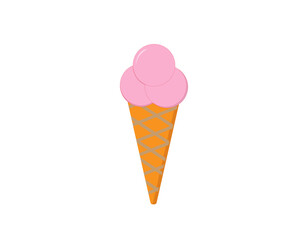 ice cream cone on a white background,