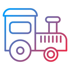 Toy Train Icon Style