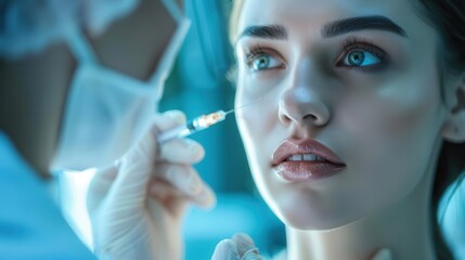 Detailed image of a vaccination drive with medical professionals ultra-high detail